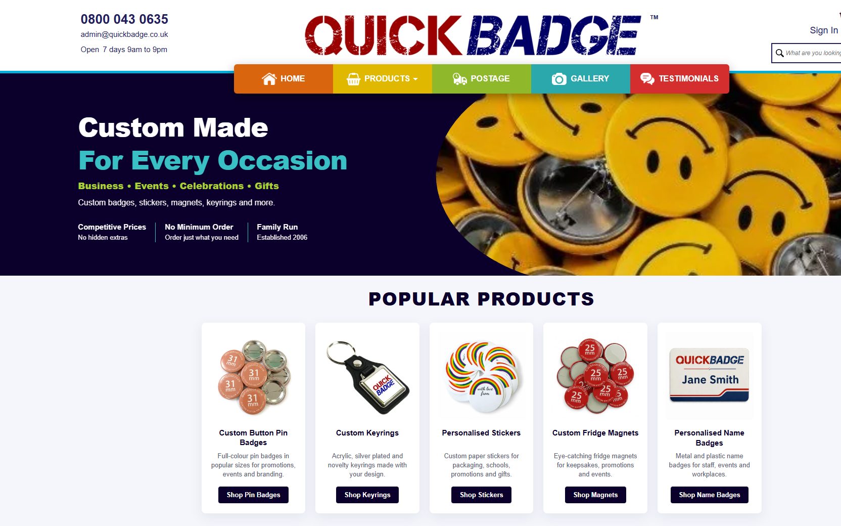 Screenshot of Quickbadge