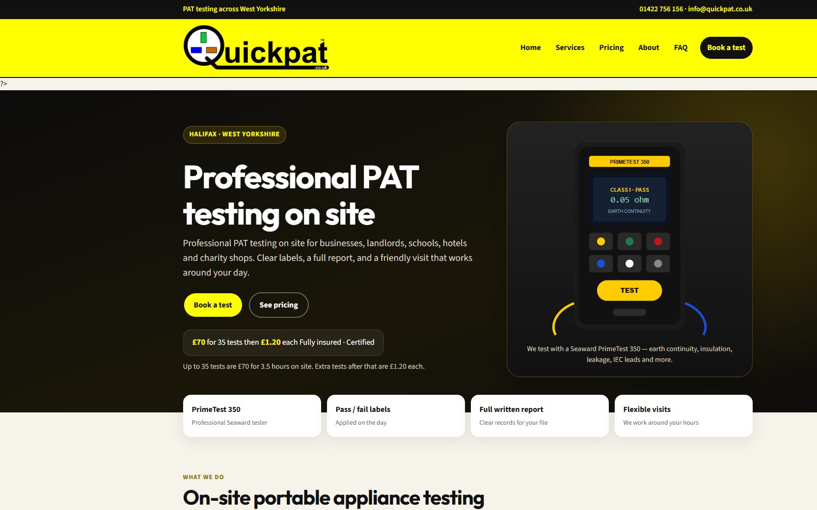 Screenshot of QuickPAT